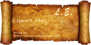 Lippert Etel névjegykártya